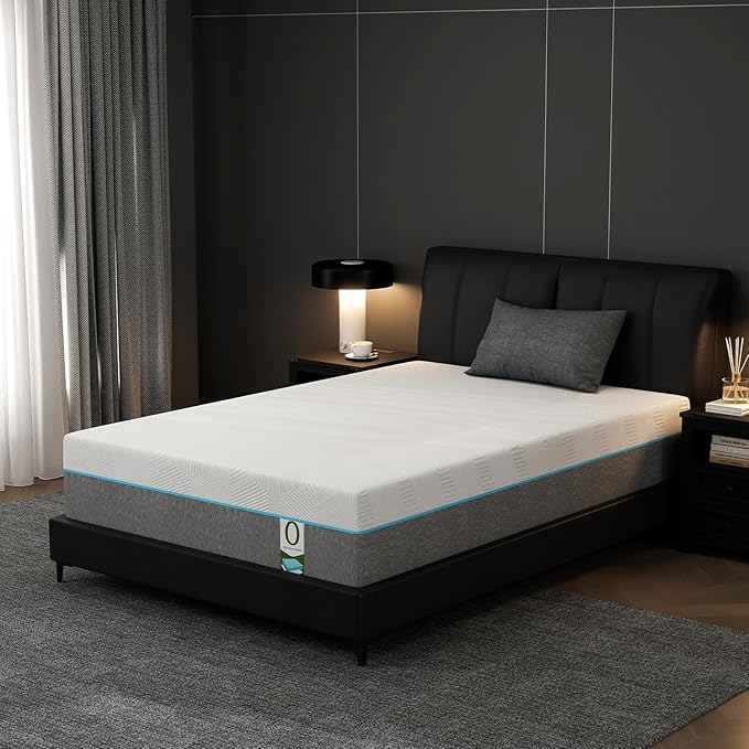 Vipbear 12 Inch Memory Foam Mattress Twin XL Hybrid Medium Firm Mattresses in a Box Cooling Gel Bed Therapeutic Firm Support Comfort for Back Pain, Pressure Relief, CertiPUR-US Certified, Made in USA
