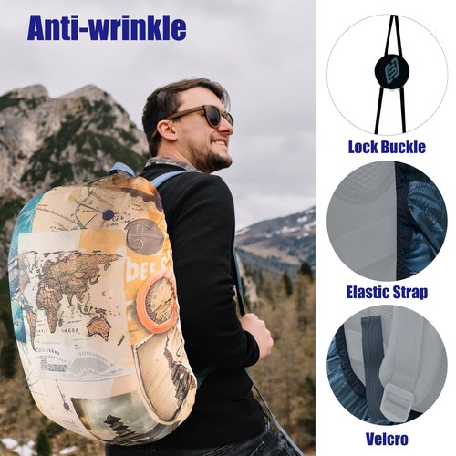 SANDIAN, All Backpack Rain Cover, Stretch Fits Most 25-80L Capacity, Strong TPU Coated, All Weather Resistant, Anti-Slip, Lightweight, Universal Fit with Plastic Stopper (Voyager)