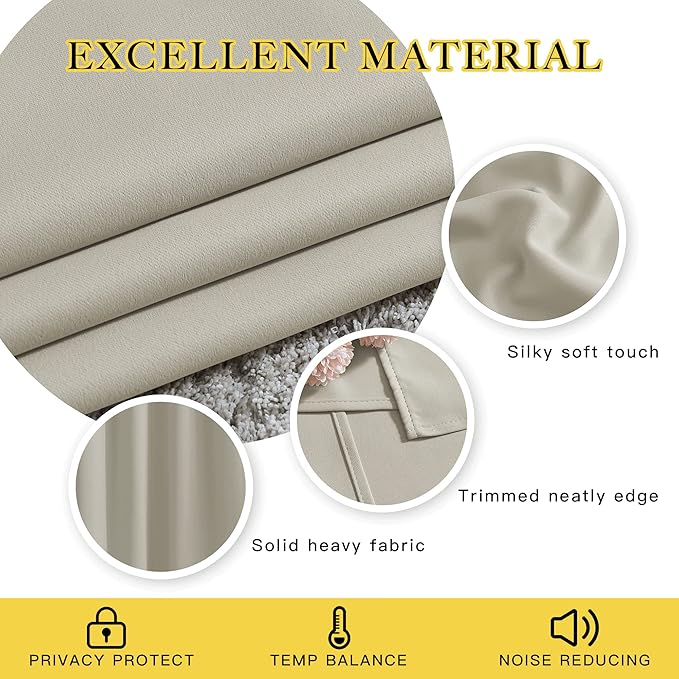 NICETOWN Blackout Natural Curtain