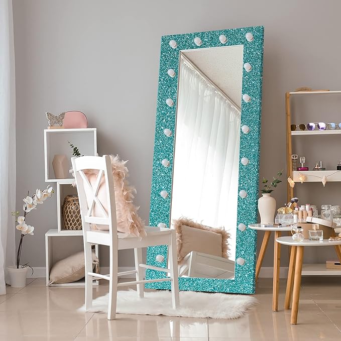 CRE8TIVE Teal Blue Glitter Wallpaper Border Peel and Stick Wall Border Sparkle