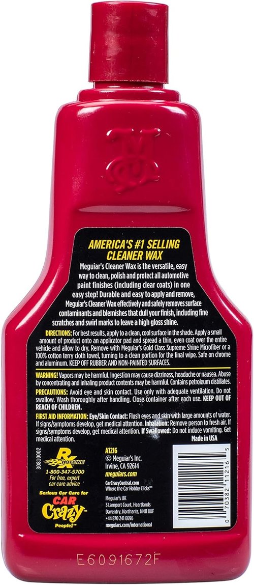 Meguiar’s Cleaner Wax - Liquid Car Wax for DIY Drivers | Cleans, Polishes & Protects - 16 Oz Bottle