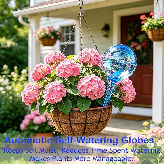 Large 12pcs Plant Watering Globes - Automatic Plant Watering Bulbs for Indoor & Outdoor Potted Plants, Durable Plastic Garden Watering Devices