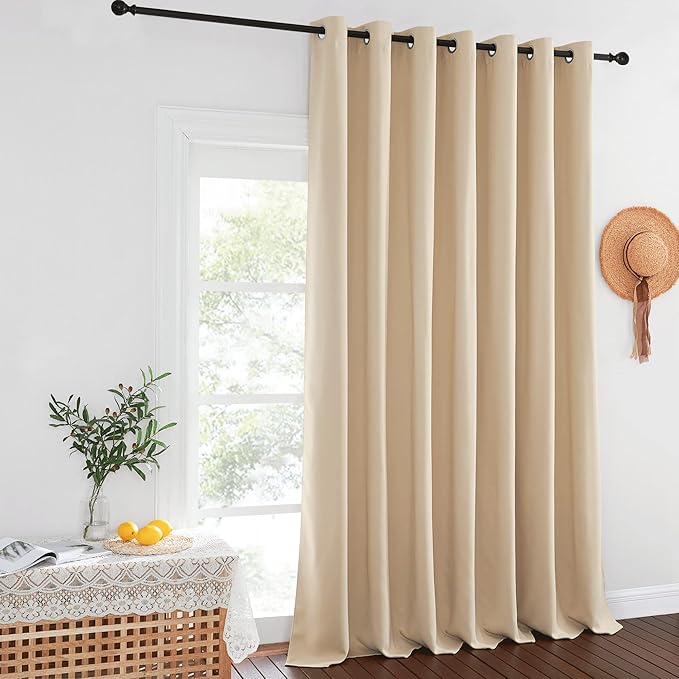 NICETOWN Sliding Door Curtain for Living Room, Grommet Blackout Patio Door