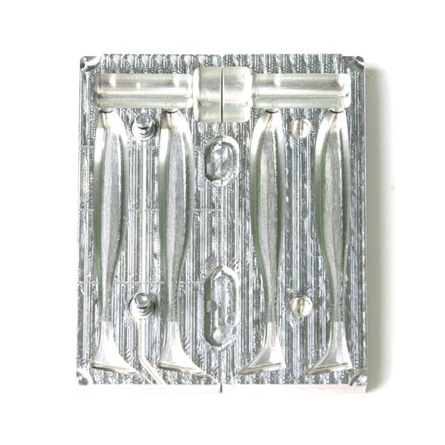 Soft Plastic Lure Making Injection Molds - Easy Shiner 3'' Two Cavity Aluminium