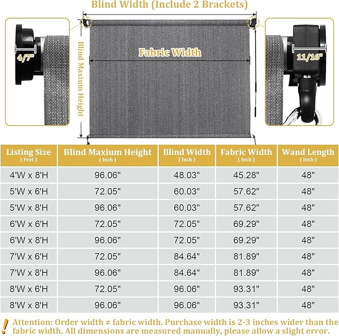 Shade&Beyond Outdoor Roller Shades