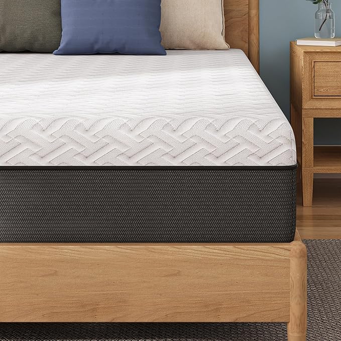 10 Inch Full Green Tea Memory Foam Mattress for Cool Sleep & Pressure Relief, Bed in a Box, Removable Cover No Fiberglass, CertiPUR-US Certified