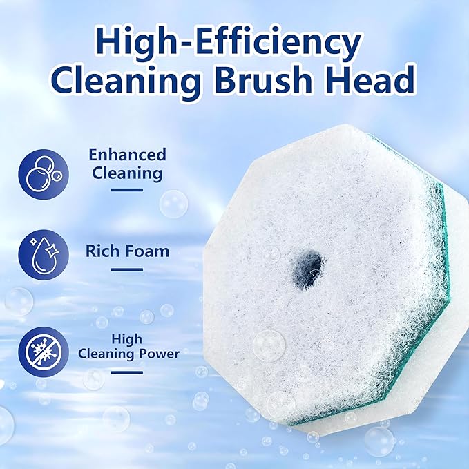 Disposable Toilet Brush and Holder with 42 Replacement Heads, Wall Mounted Toilet Wand Refills Kit, Fresh Scented Bathroom Cleaning System(Rainforest Rush)