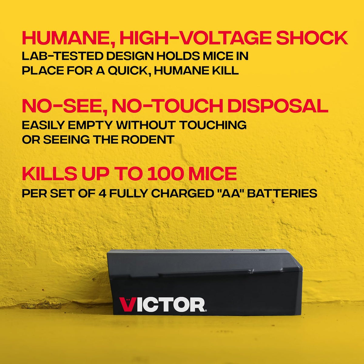 Victor Electronic Mouse Trap - Humane Indoor Mouse Control - No Touch Electric Design - M250B