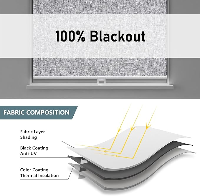 Cordless Roller Shades Blackout Blinds