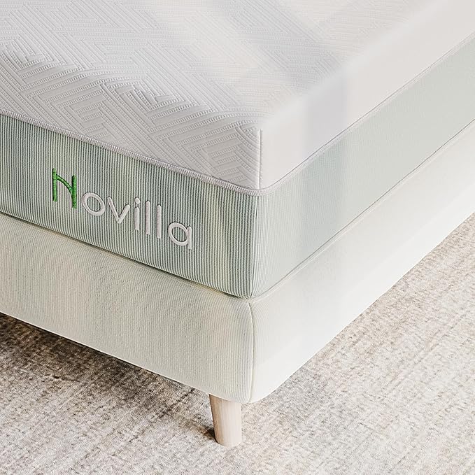 Novilla Twin XL Mattress,10 Inch Gel Memory Foam Mattress for Suppotive &Pressure Relieving, Medium Firm Feel in a Box,Bliss