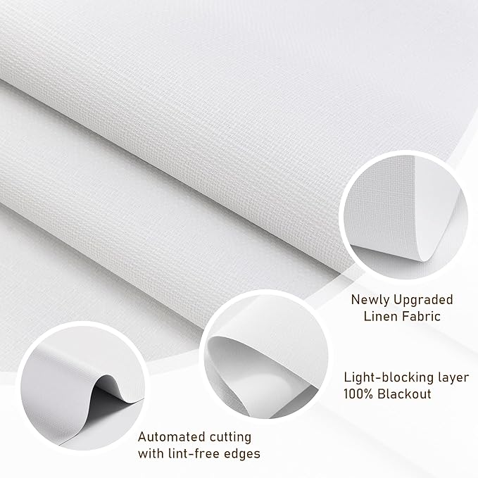 AOSKY Linen Roller Blinds Shades