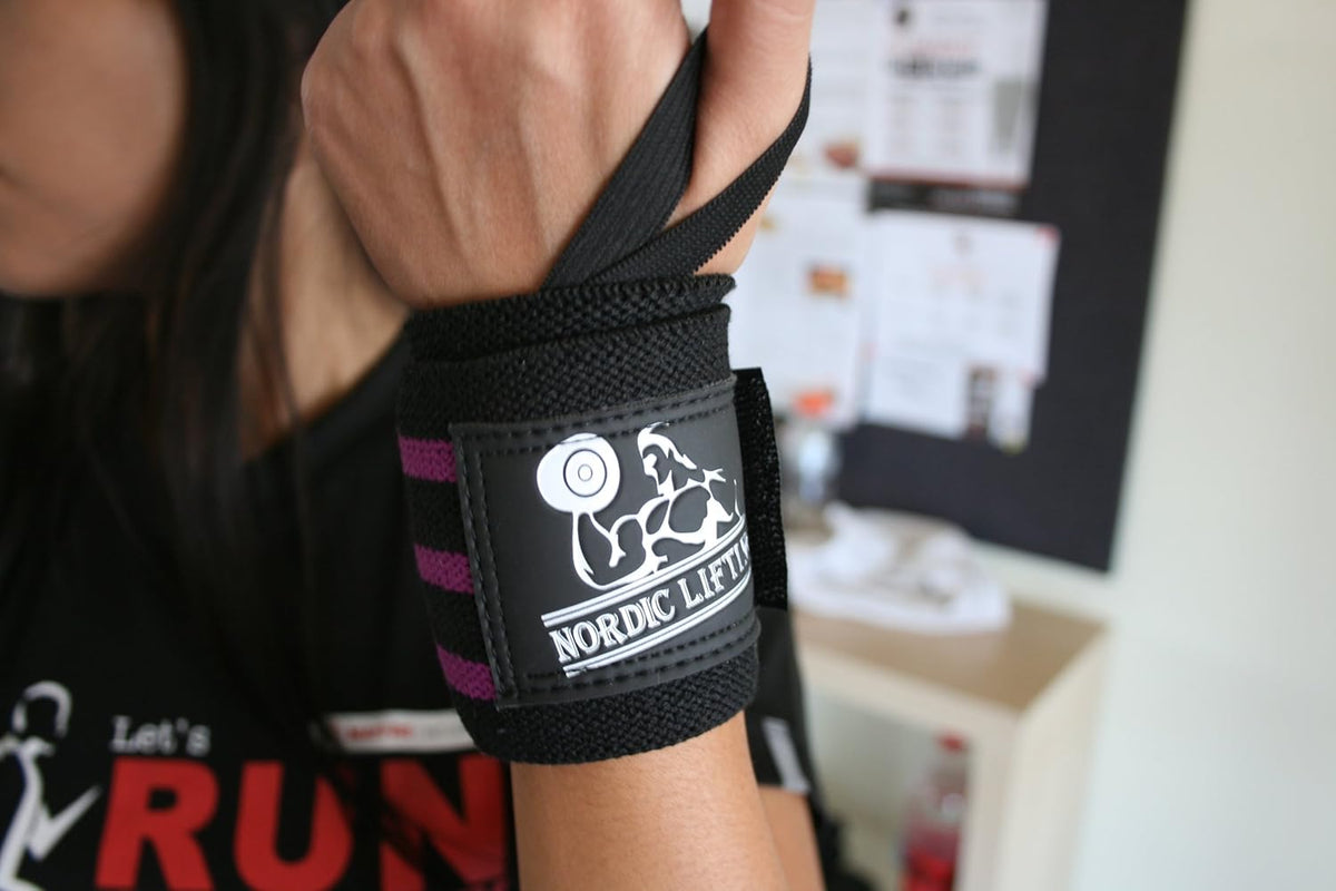 Wrist Wraps for Weightlifting & Powerlifting - Durable Support Straps with Thumb Loop (1 Pair) - Essential Gym Gear for Men & Women