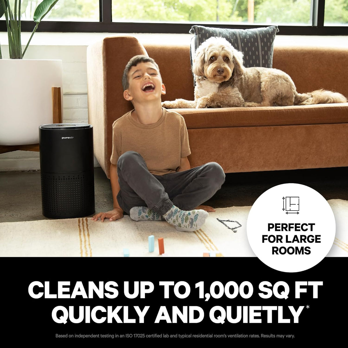 PuroAir 240 HEPA Air Purifiers for Home Large Rooms - Covers Up To 1,000 Sq Ft - Filters Up To 99.9% of Pollutants, Smoke, Pollen, Dust - Quiet HEPA Air Filter - Air Purifiers for Bedroom (2 Pack)