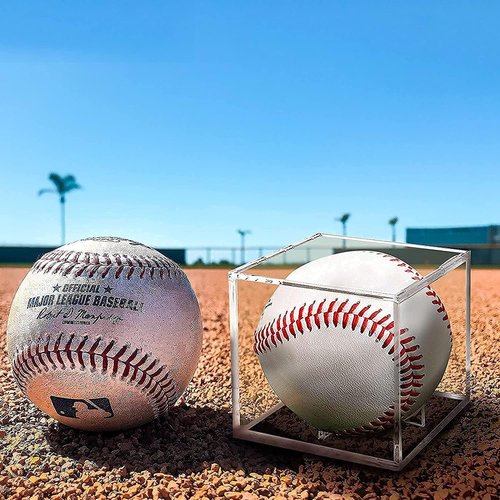 Baseball Display Case - UV Protected Acrylic Cube for Autograph Memorabilia | 2 Pack