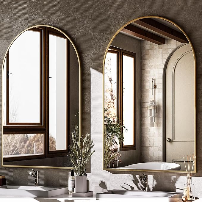 HARRITPURE 20"x30" Arched Bathroom Mirror