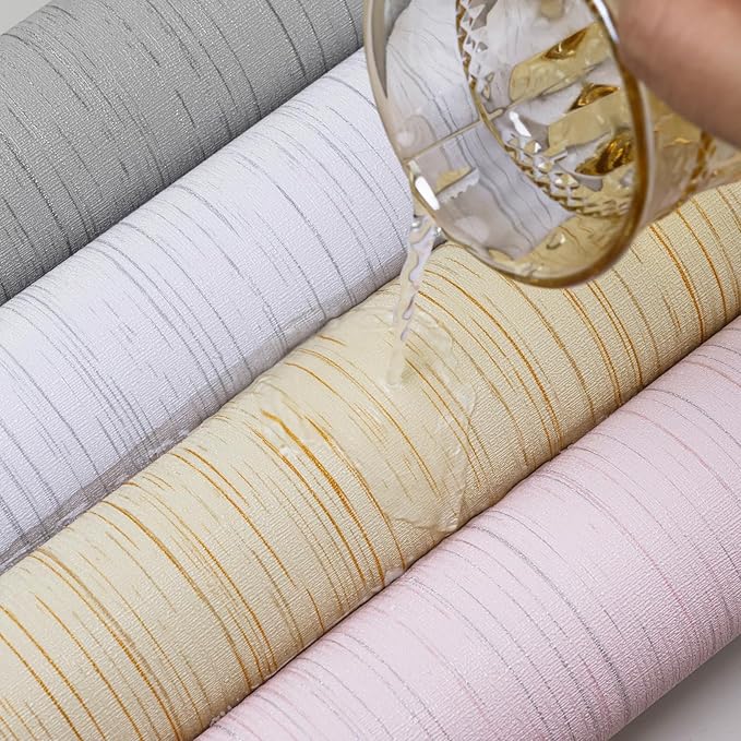 Grey Grasscloth Peel and Stick Wallpaper Texture Contact Paper A Set of 15.7" X