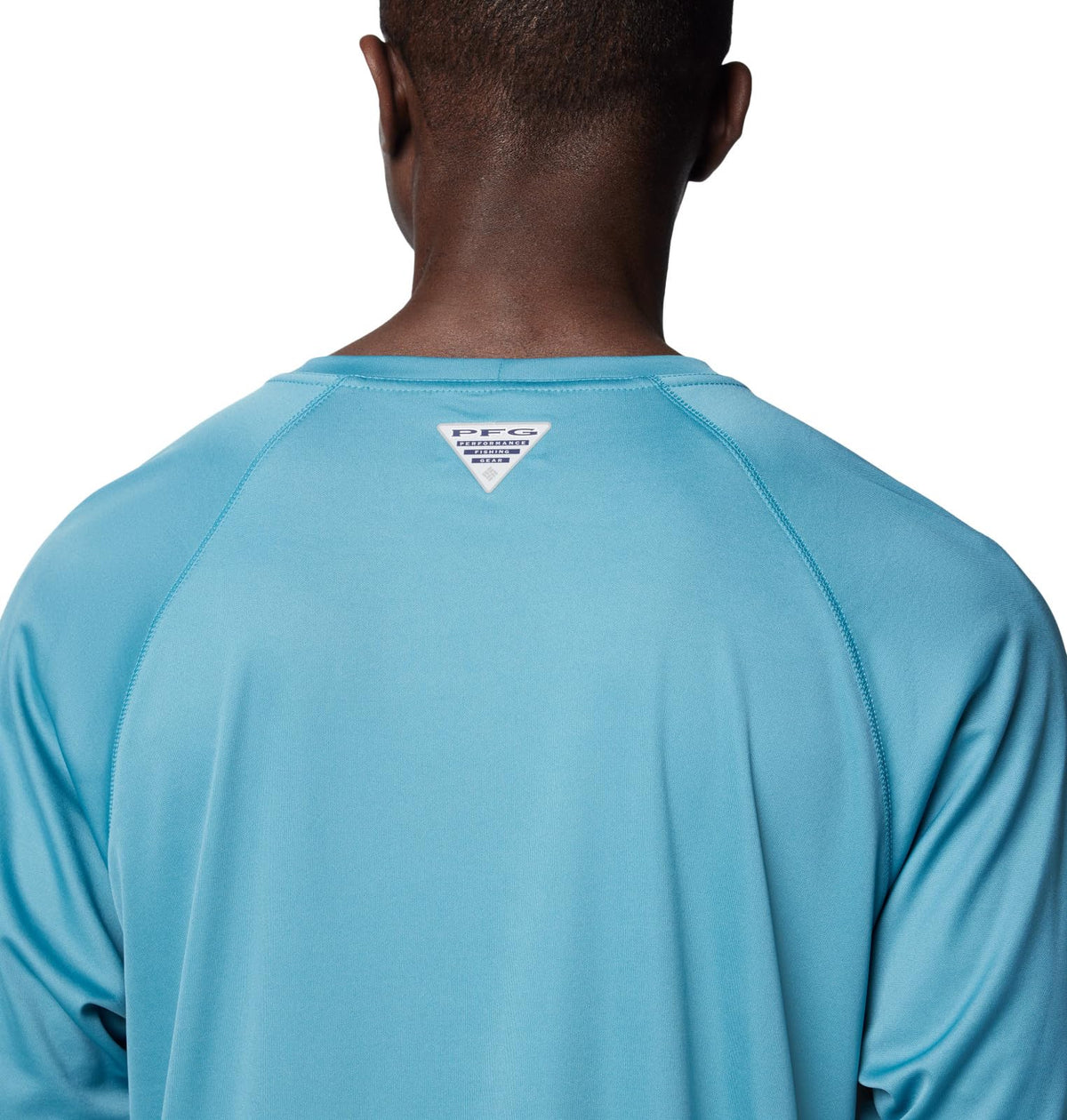 Columbia Men's Terminal Tackle Long Sleeve Fishing Shirt, Canyon Blue/ICY Morn Logo, 2X