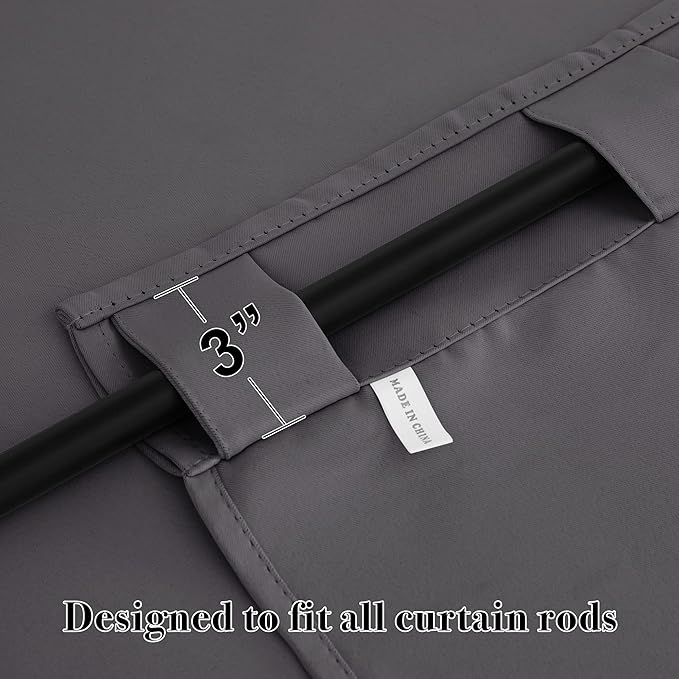 RYB HOME Blackout Curtains for Living Room, Privacy Thermal Insulating Window