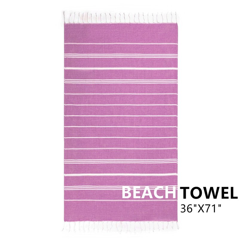 Aegero Turkish Beach Towel, 36"x71" Quick Dry Sand Free Oversized Bath Pool Swim Towel, Lightweight Travel Turkish Towels Vacation Essentials, Rose red