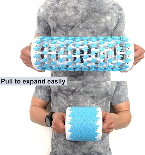 Collapsible Foam Roller - Portable 13-Inch Exercise & Recovery Tool | Compact Blue Design
