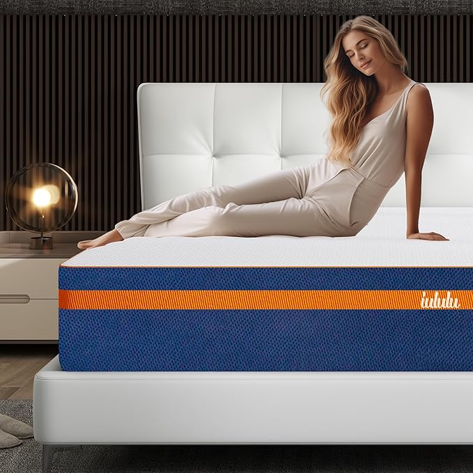 Queen Mattress, 12 Inch Memory Foam Mattress Queen in a Box - Cool Gel Bed Mattress Bamboo Charcoal Foam Queen Mattresses Pressure Relief Medium Firm