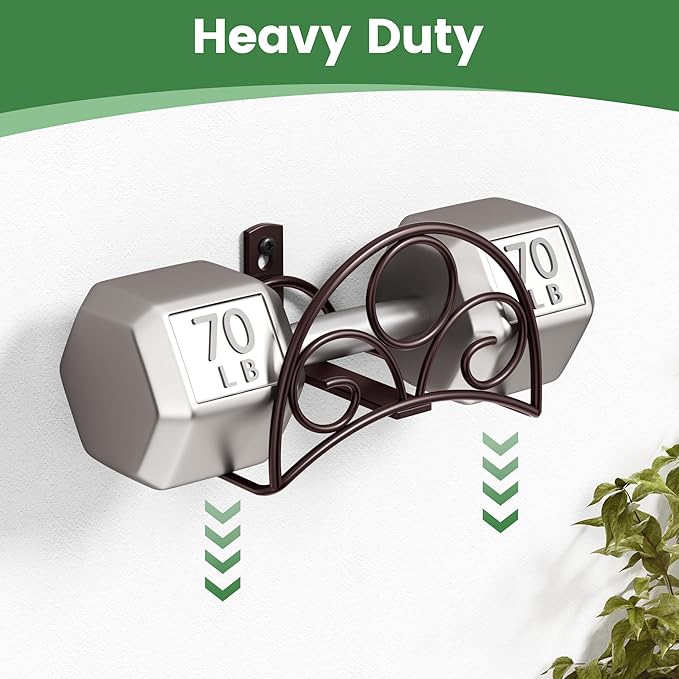 Metal Garden Hose Holder - Wall Mounted Water Hose Holder - Hose Hanger Heavy Duty for Water Hose Extension Cords Vacuum Hose bronze