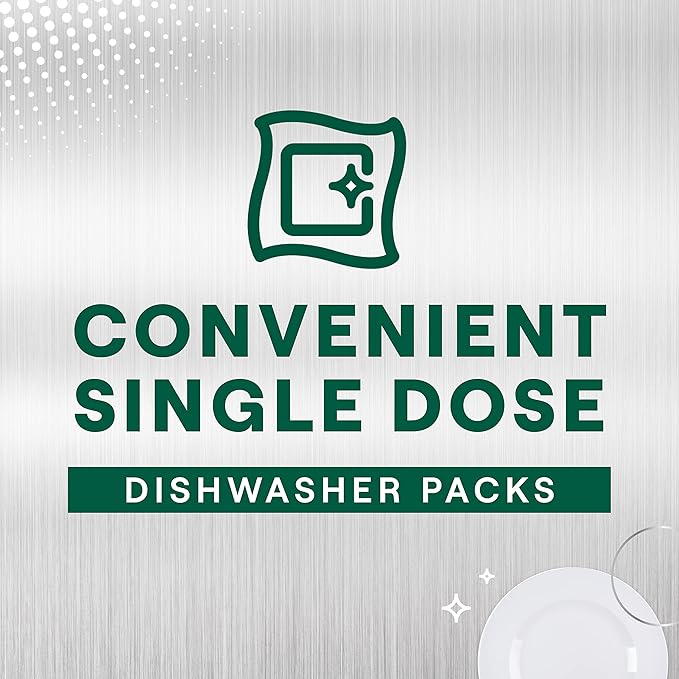 Seventh Generation Power Plus Dishwasher Detergent Packs Fresh Citrus scent for sparkling dishes Dishwasher tabs, 43 Count (1 pack)