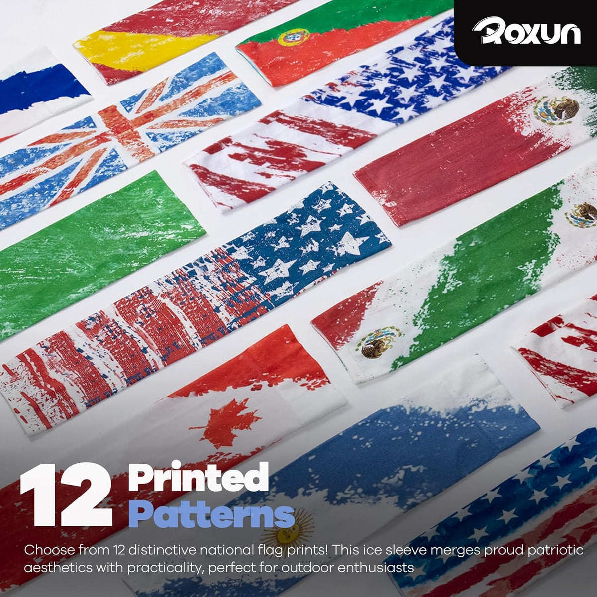 ROXUN Cooling Arm Sleeves - UV Sun Protection & Compression for Men and Women | Sports Gear