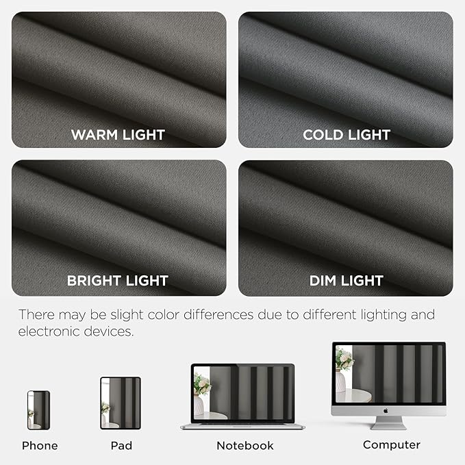 Joydeco Blackout Patio Sliding Door Curtains 90 Inches Long, Grommet Privacy