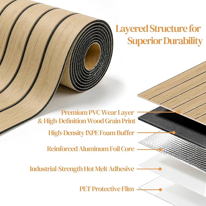 VEELIKE Tan Birch Wood Slat Wall Panels Peel and Stick Decorative Faux Wood