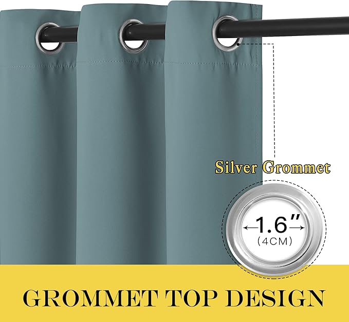 NICETOWN Blackout Drapery Curtain Panel 90 inches Long
