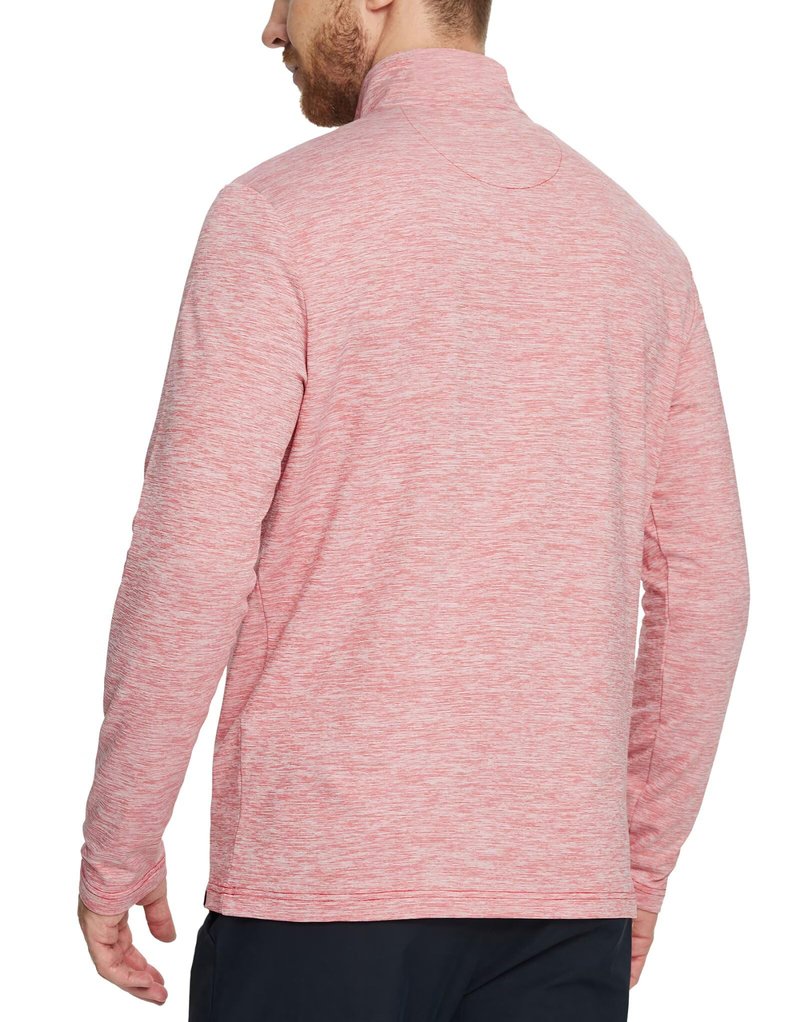 M MAELREG Sweatshirts for Men Pullover Performance Mock Neck Pin Stripe Heather Athletic Golf 1/4 Zip Pullover Mens