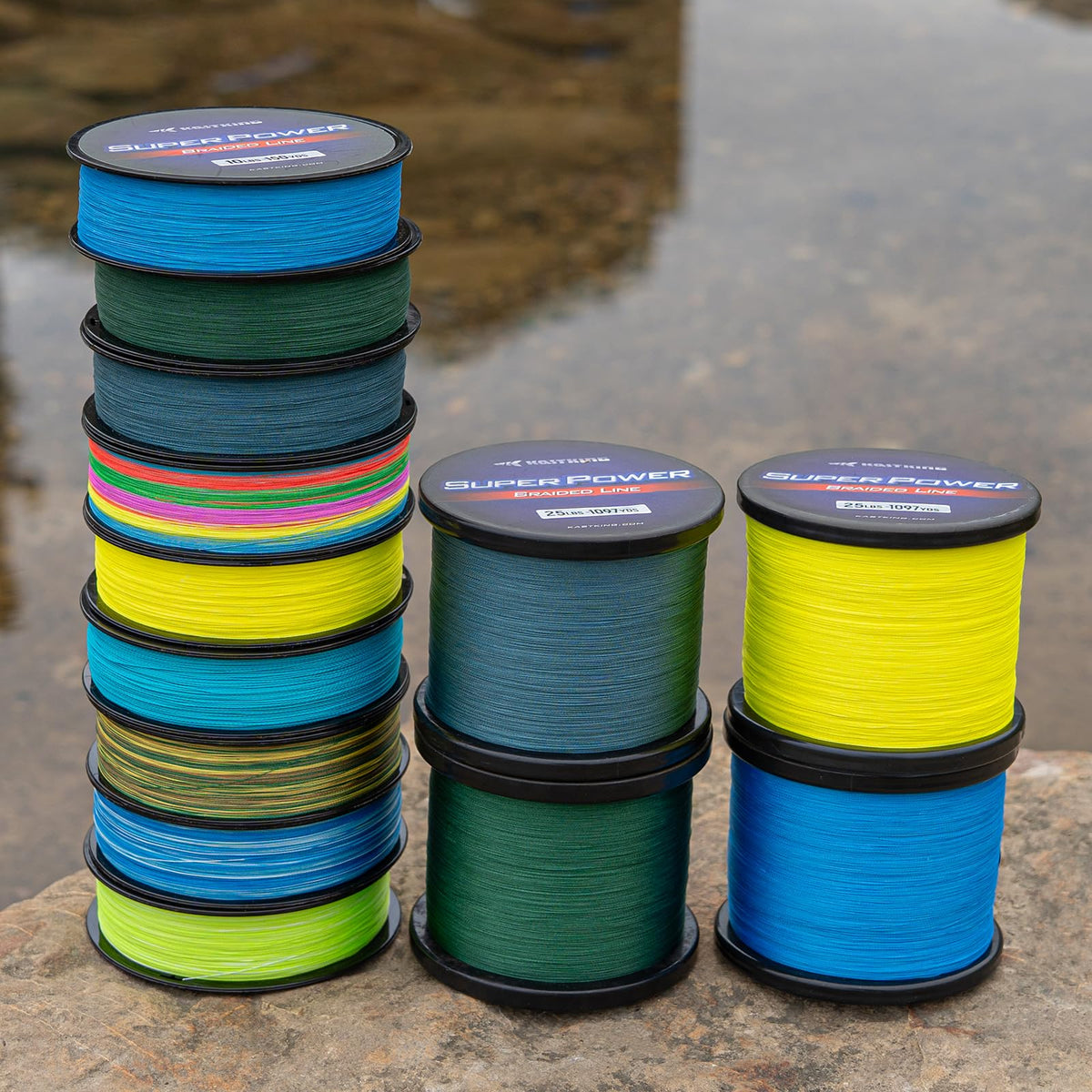 KastKing Superpower Braided Fishing Line, Camo, 10 LB, 300+27 Yds