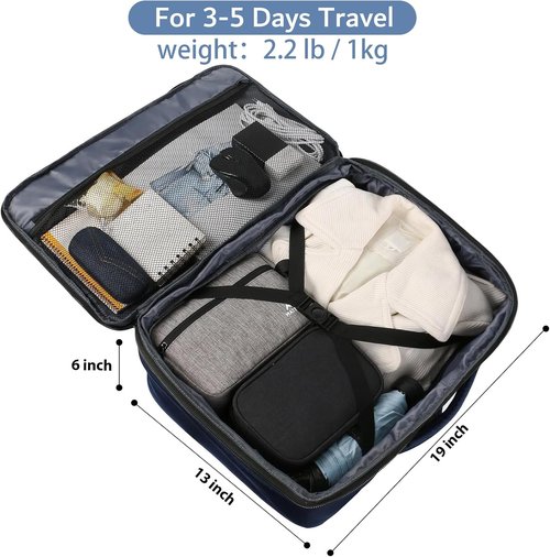 MATEIN Weekender Backpack - Large Capacity Travel Suitcase with Expandable Design | Blue