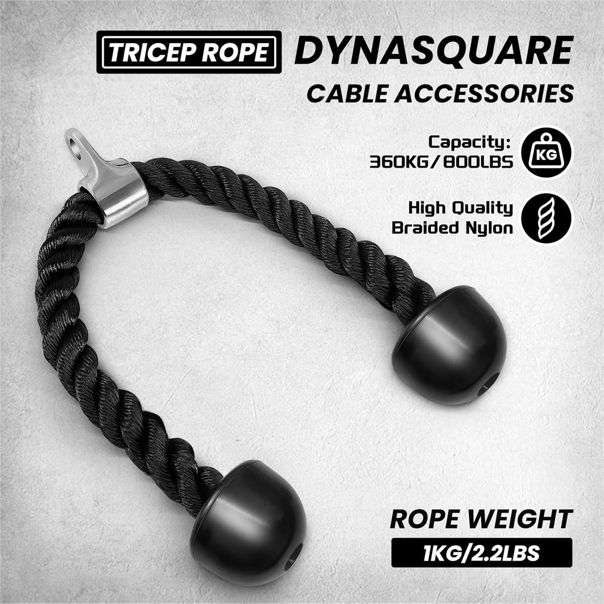 Tricep Press Down Cable Machine Attachment - Double D Handle & V Bar for Home Gym Workouts