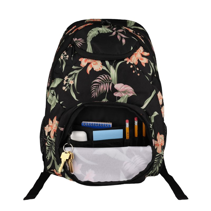 Roxy Women's Shadow Swell Backpack | Travel | Everyday Carry | Work | Gym | 21L | Recycled Polyester, Anthracite Island Escape