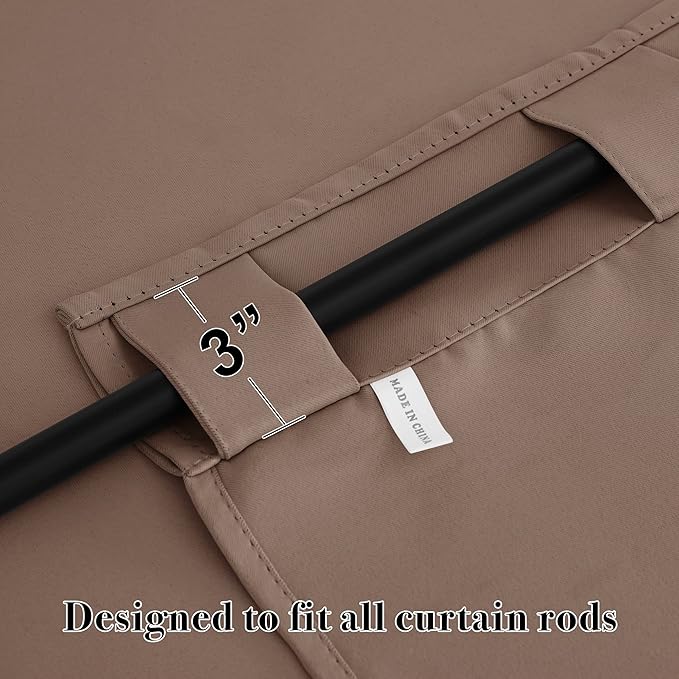 RYB HOME Blackout Curtains for Kitchen, Thermal Insulated Window Curtains and