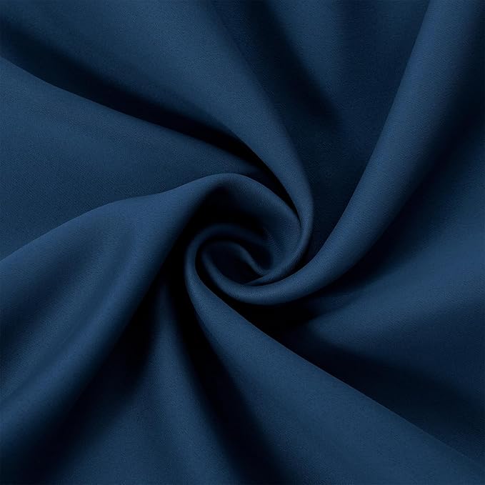 LEMOMO Blackout Curtains 66 x 84 inch/Navy Blue Curtains Set of 2