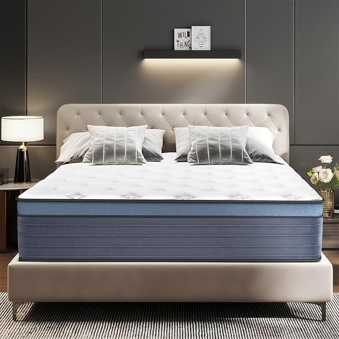 inight Twin Mattress 10 Inch, Hybrid Twin Size Mattress in A Box, Memory Foam and Individual Pocket Spring Mattress for Comfort Night and Pain Relief, Soft Breathable, Fiberglass Free, 180 Night Trial