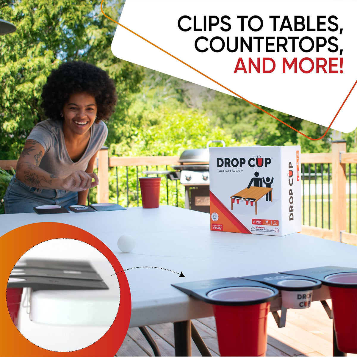 The Addictive Clip and Play Table Pong Game for All Ages - Transform Any Surface Into a Party Zone | Ideal for Family Fun, Parties, and Gifts