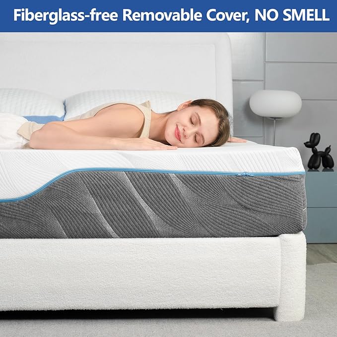 WEUP Extra Firm Full Memory Foam Mattress, 10 Inch Medium - Extra Firm Dual Sides Flippable Mattress for Back Pain, Made in USA, CertiPUR-US Certified, 75" x 54"