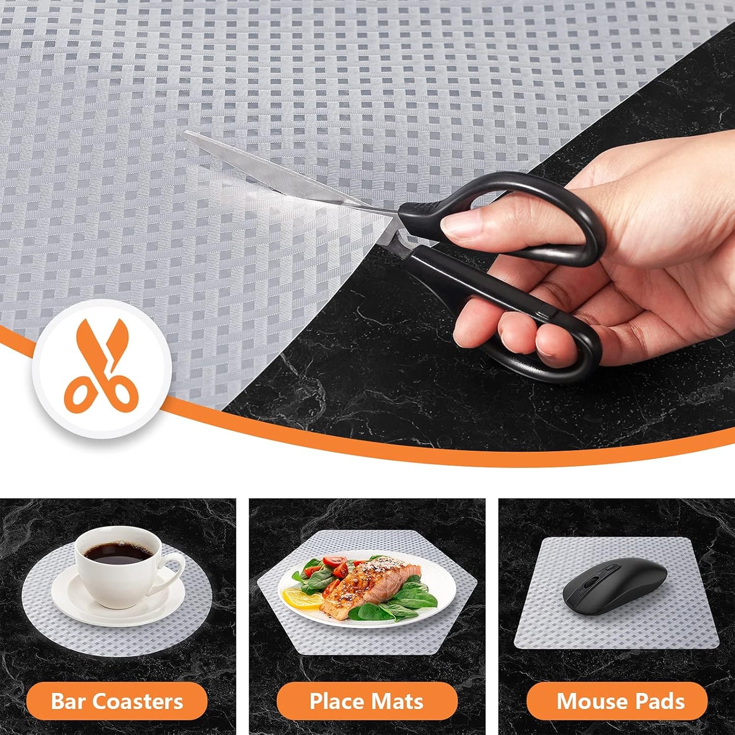 Shelf Liners for Kitchen Cabinets Refrigerator Liners Waterproof Kitchen Cupboard Liner Durable Plastic Drawer Mats Pantry Non Adhesive Fridge Liner for Shelves - Clear 17.5 x 78.7 Inches