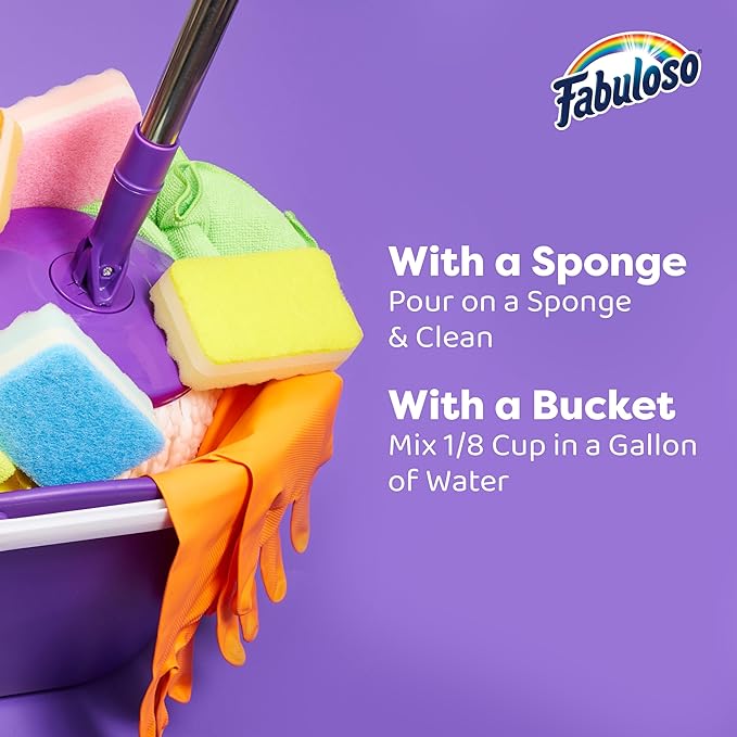 Fabuloso Multi-Purpose Cleaner, 2X Concentrated Formula, Floor Cleaner, Pineapple Scent, 56 fl oz