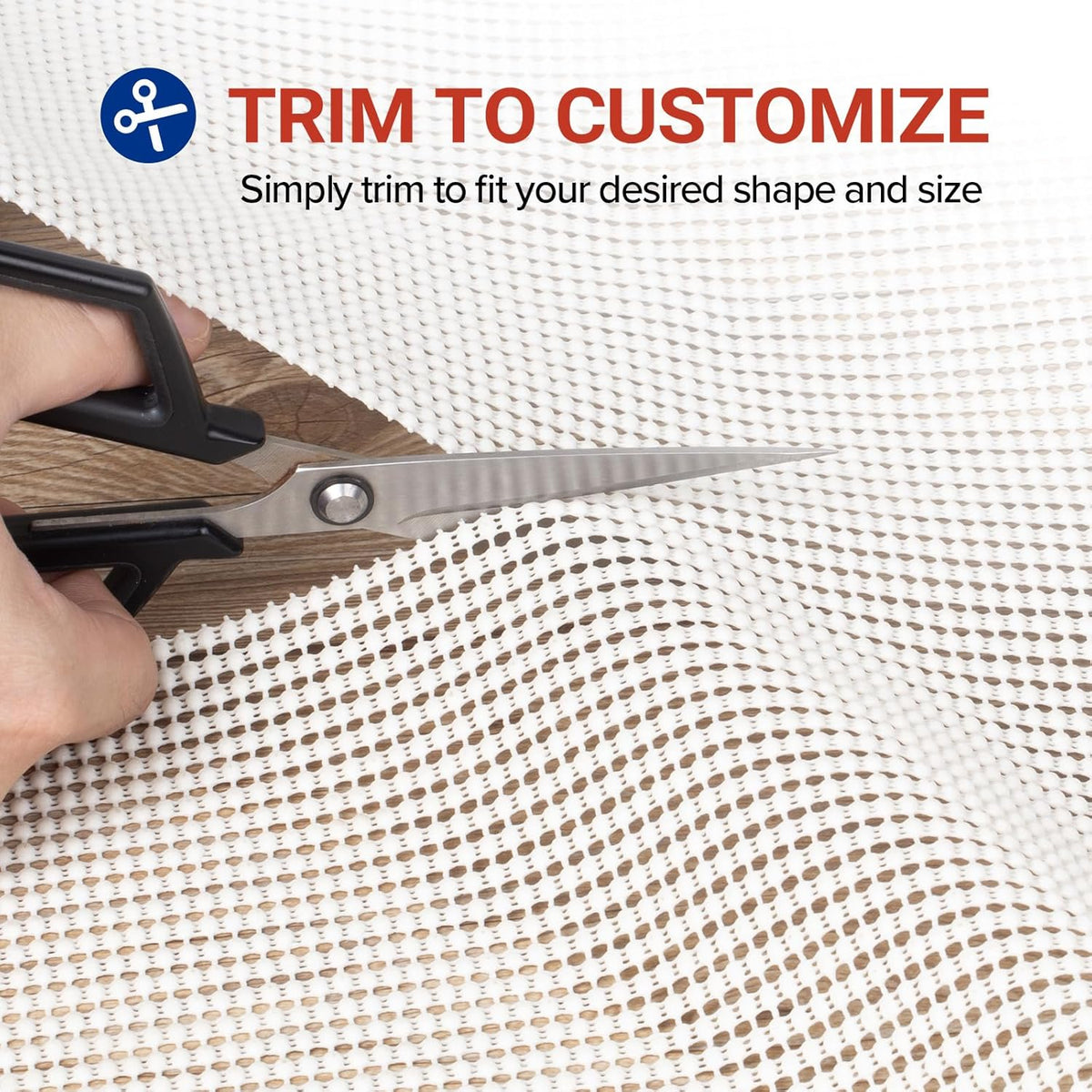 Non-Slip Rug Pad Gripper 5x8 Feet, Anti Skid Mat for Under Area Rugs, Keeps Rugs in Position and Safe, Thick Cushioned Carpet Pad for Hardwood Floors Protection