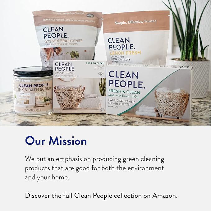 The Clean People Laundry Detergent Sheets - Laundry Soap - Ultra Concentrated, Recyclable Packaging, Stain Fighting - Lavender, 384 Pack