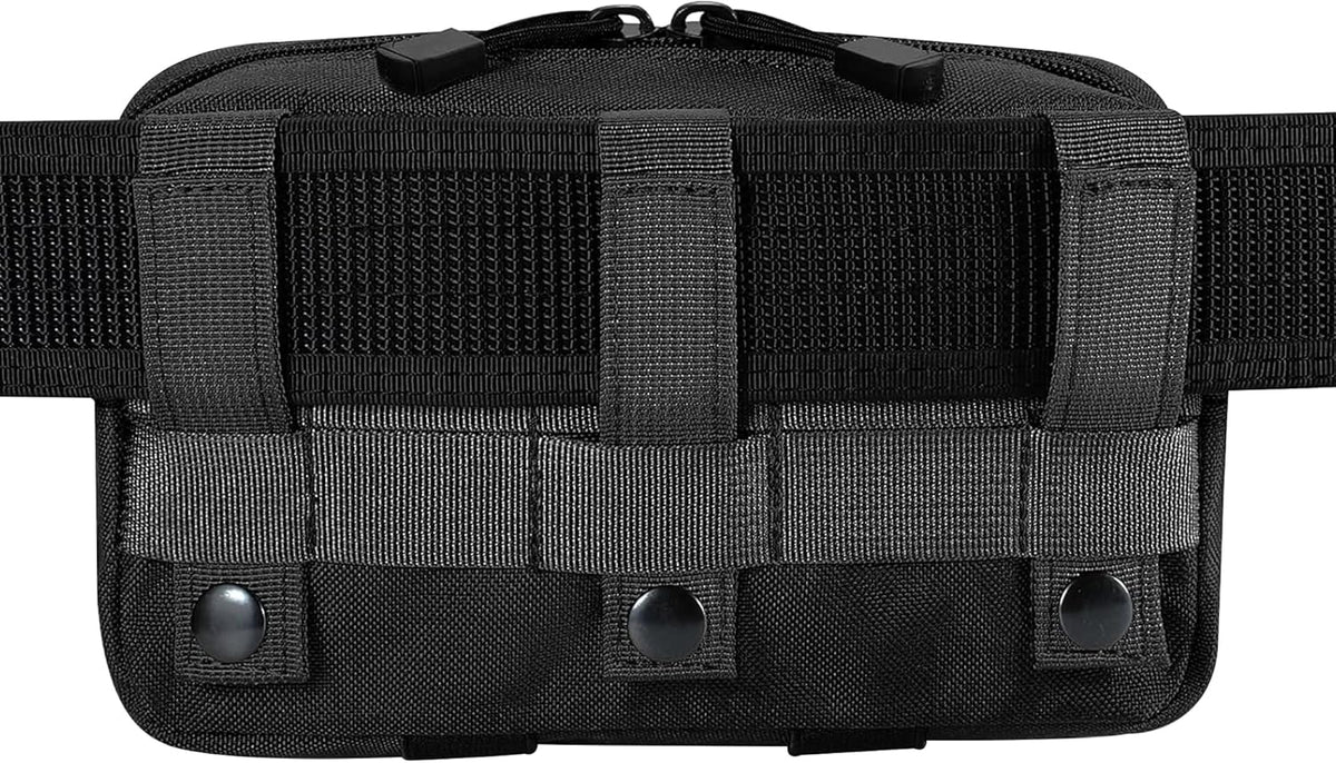 Skiennix Tactical Molle Admin Pouch - Multi-Purpose Tool Bag with US Flag Patch & Keychain