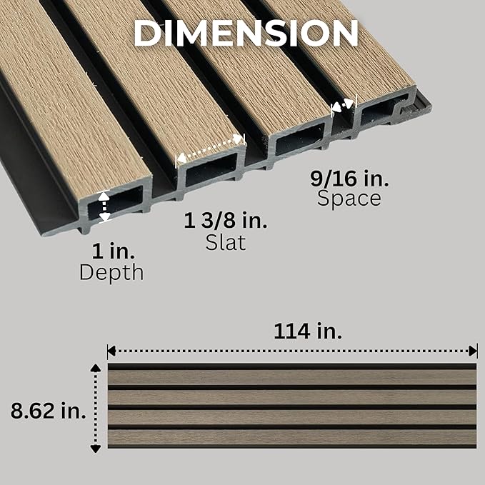 From Plain to Beautiful in Hours WPC Exterior Wall Slat Panels Waterproof