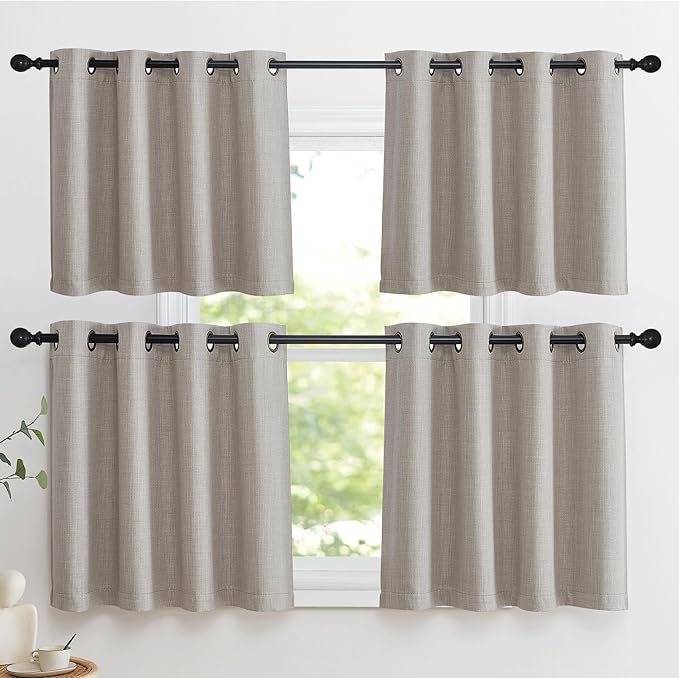 NICETOWN Linen Curtain Valances