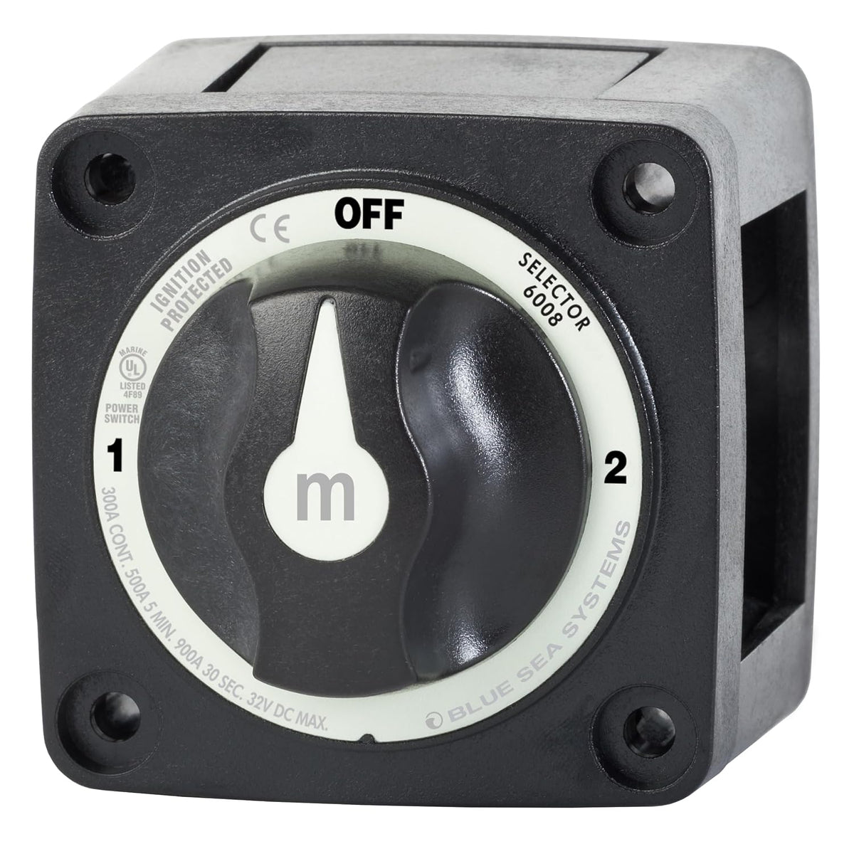 Blue Sea Systems 3-Position Mini Battery Switch - Durable Black Design | Model 6008200 m-Series