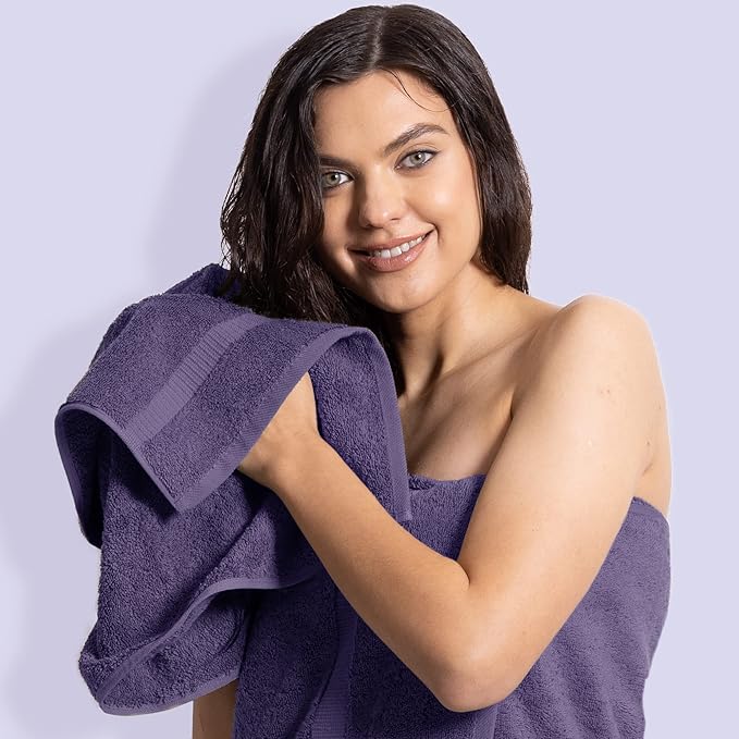Chakir Turkish Linens | Hotel & Spa Quality 100% Cotton Premium Turkish Towels | Soft & Absorbent (6-Piece Hand Towels, Plum)